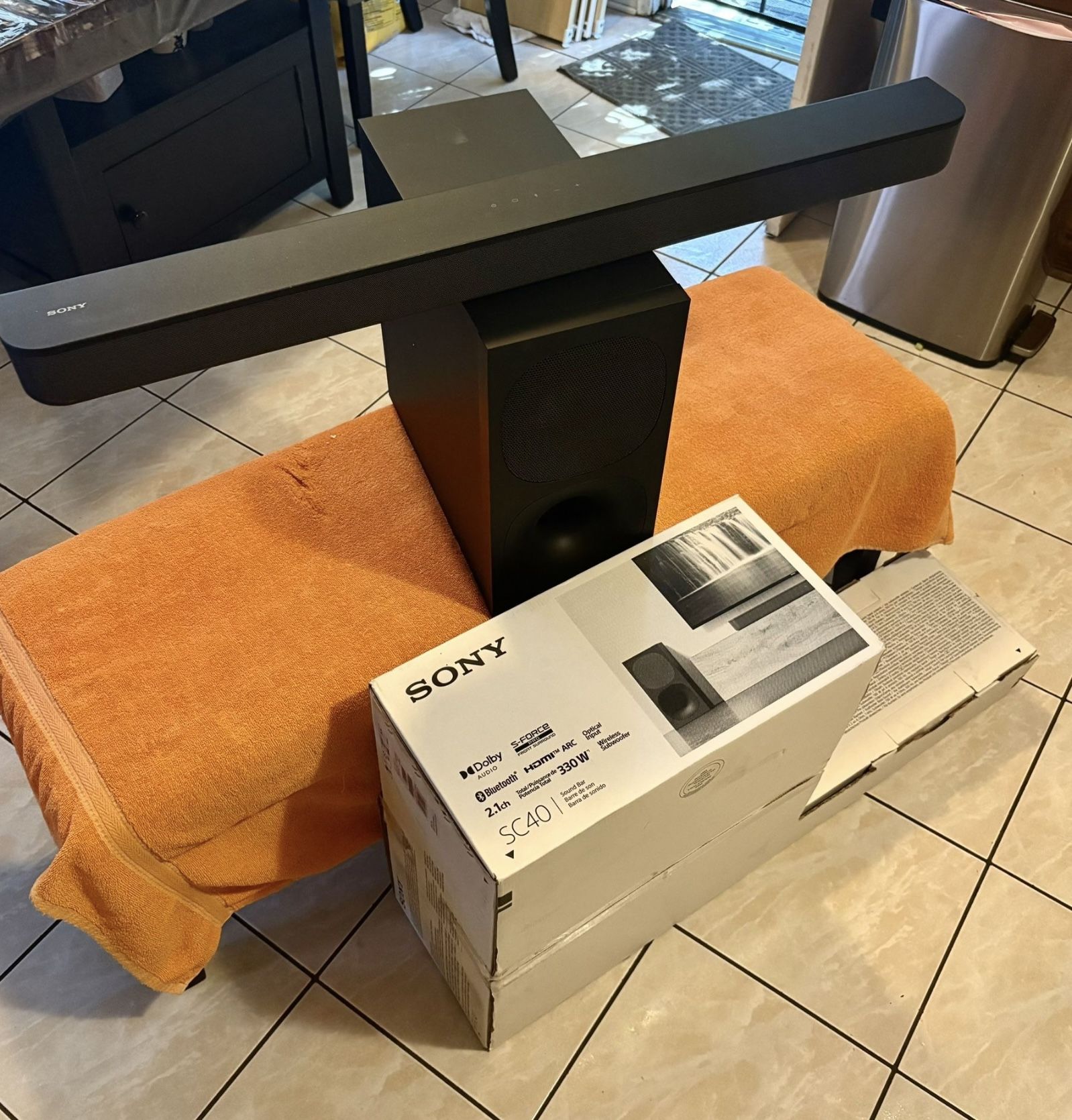 Sony HT-SC40 2.1ch Soundbar System w/ Wireless Subwoofer – Premium Audio, Bluetooth, HDMI ARC, 4K