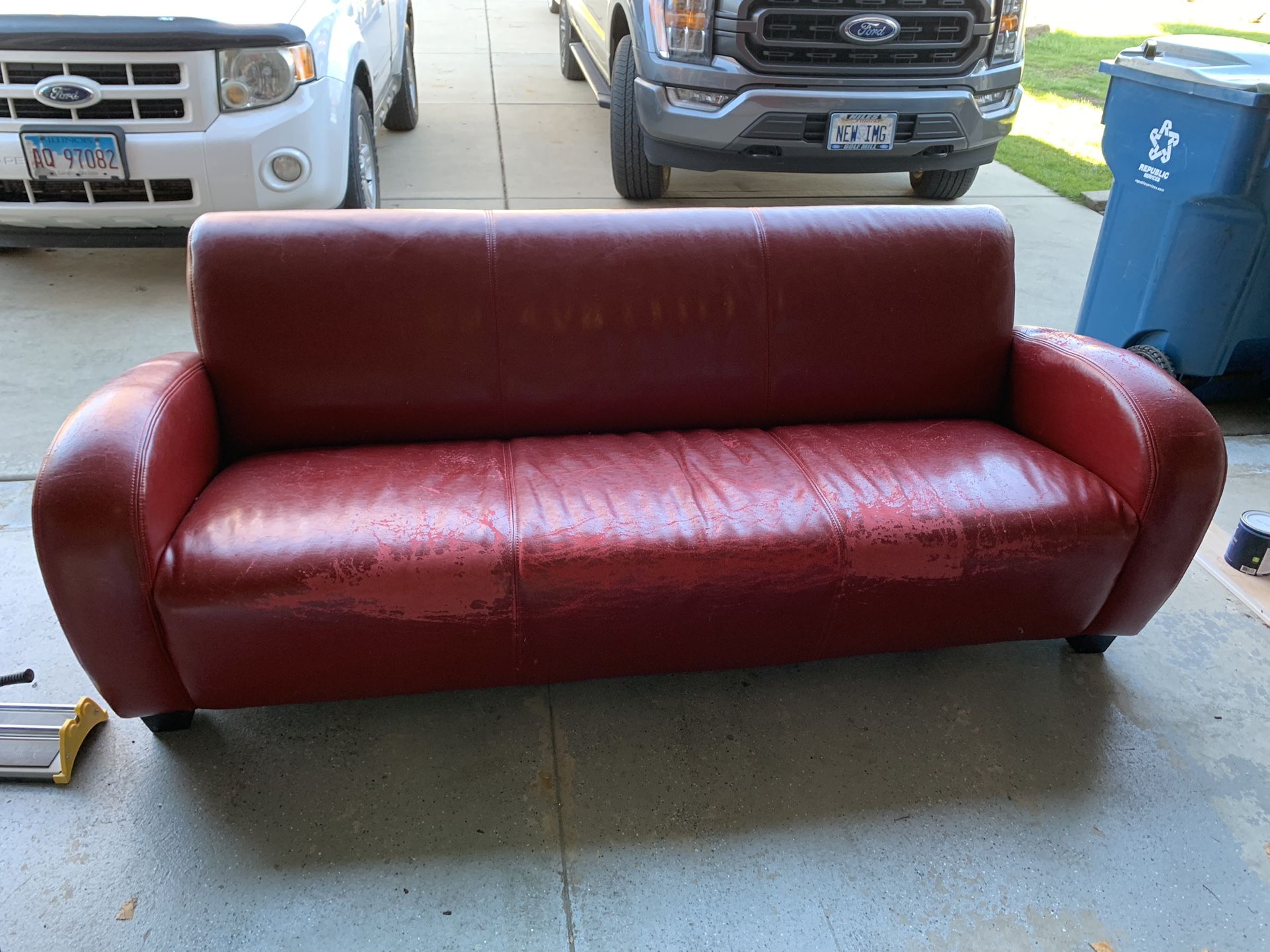 Red Couch - Faux Leather