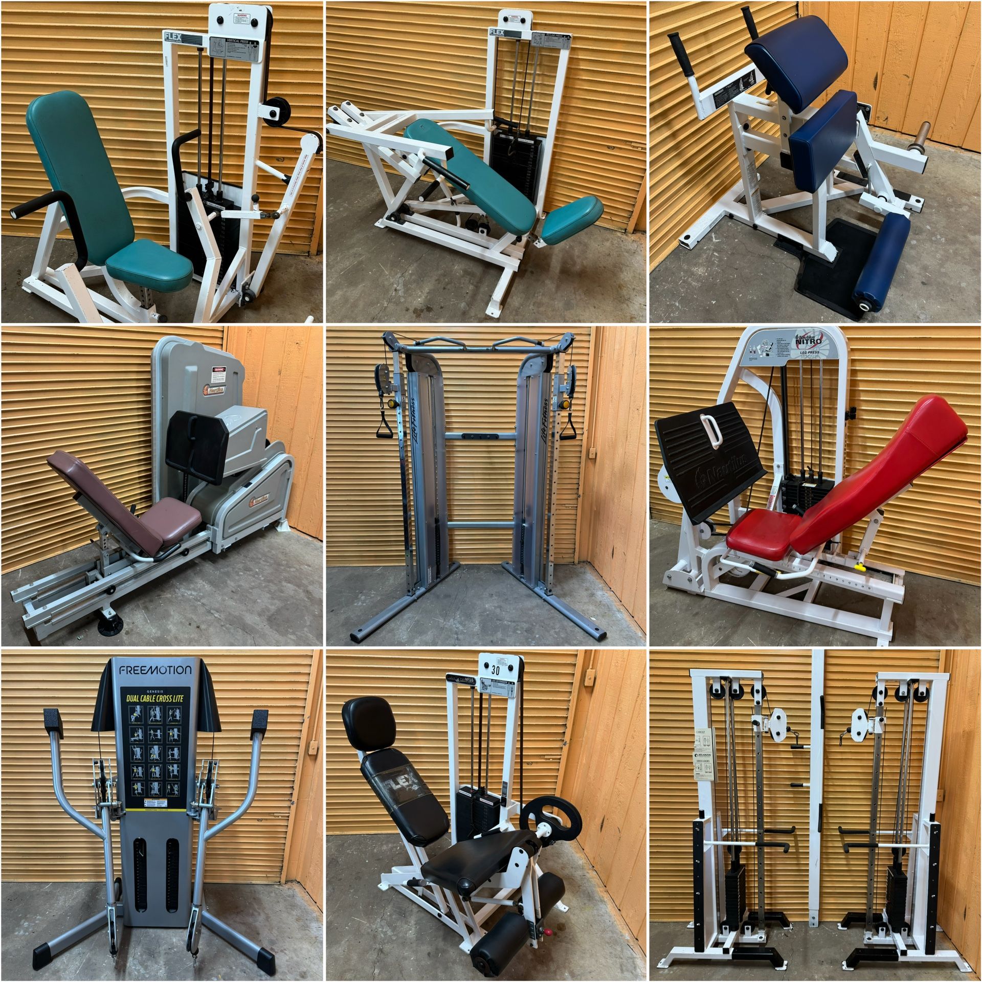 Tons of Commercial Gym Equipment- Squat Rack, Functional Trainer, Weight Bench, Leg Press, Dumbbell Cybex, Nautilus, Hammer Strength Etc