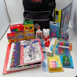 Boys Large Book Bag & School Supplies Bundle.