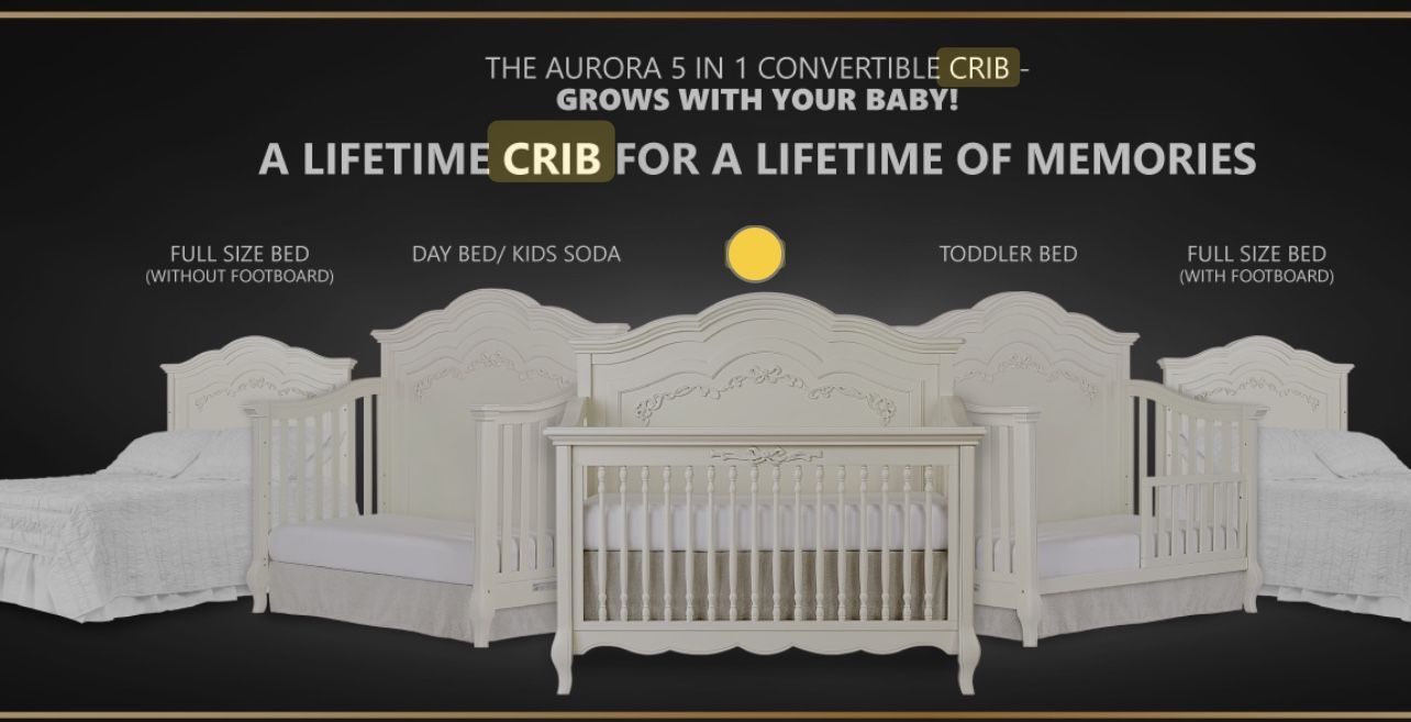 Evolur Aurora All In One Crib