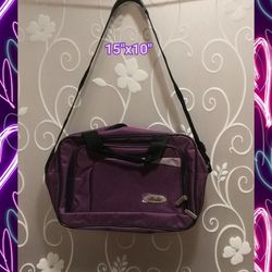 NICE PURPLE BOOK BAG MESSENGER BAG CARRY ON LUGGAGE BAG
