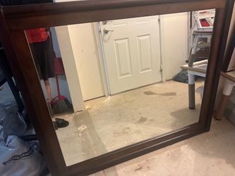 Solid wood framed mirror