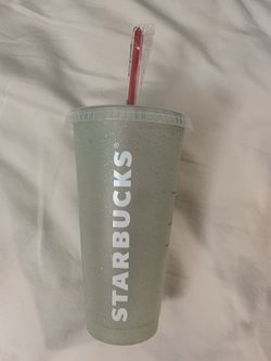 Brand new glitter color-changing plastic reusable cold cup and straw