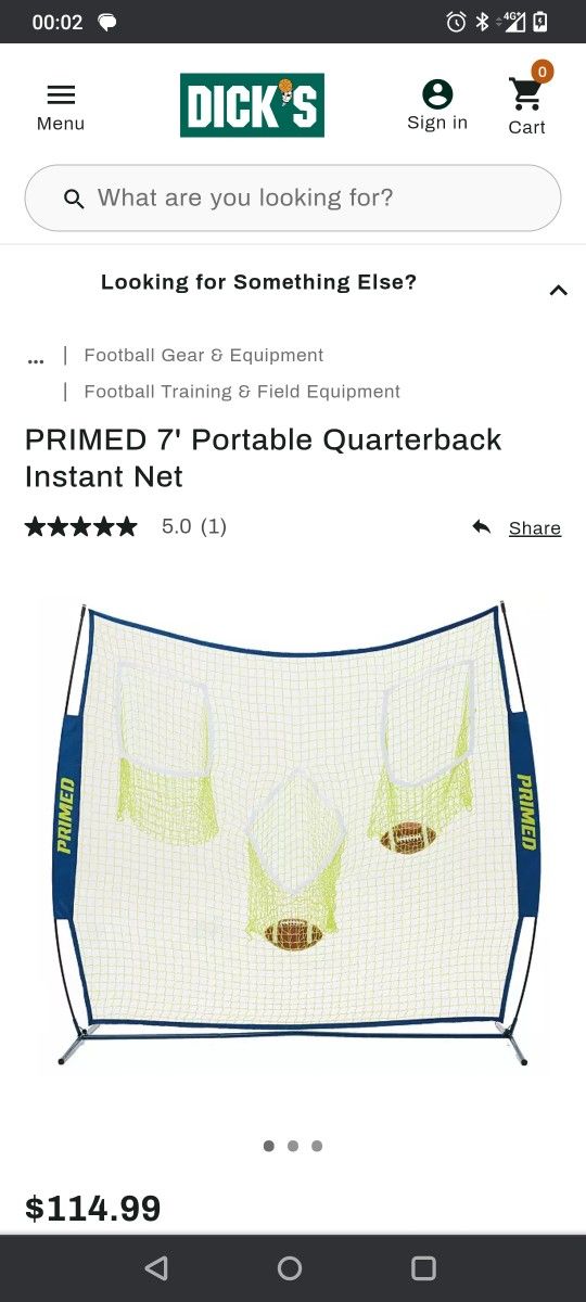 Primed 7' Portable Quarterback Instant Net