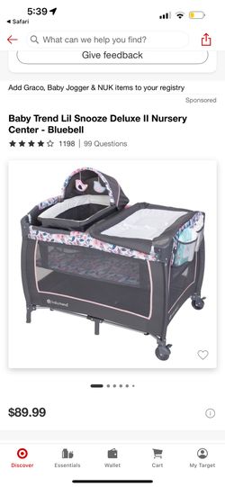 Baby Trend Lil Snooze Deluxe Il Nursery Center - Bluebell