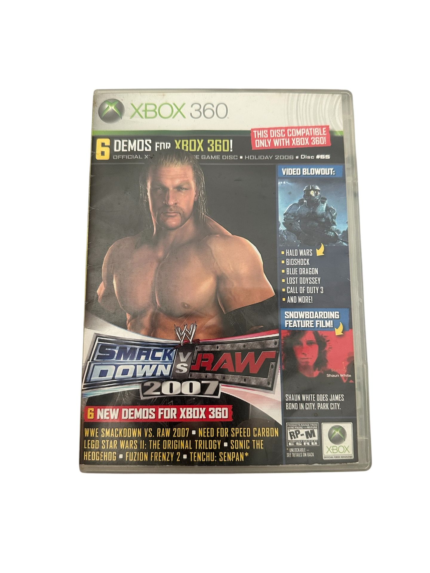 WWE SmackDown vs. Raw 2007 (Microsoft Xbox 360) Demo Disc # 65 Holiday 2006 COD