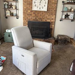 Light gray electric recliner