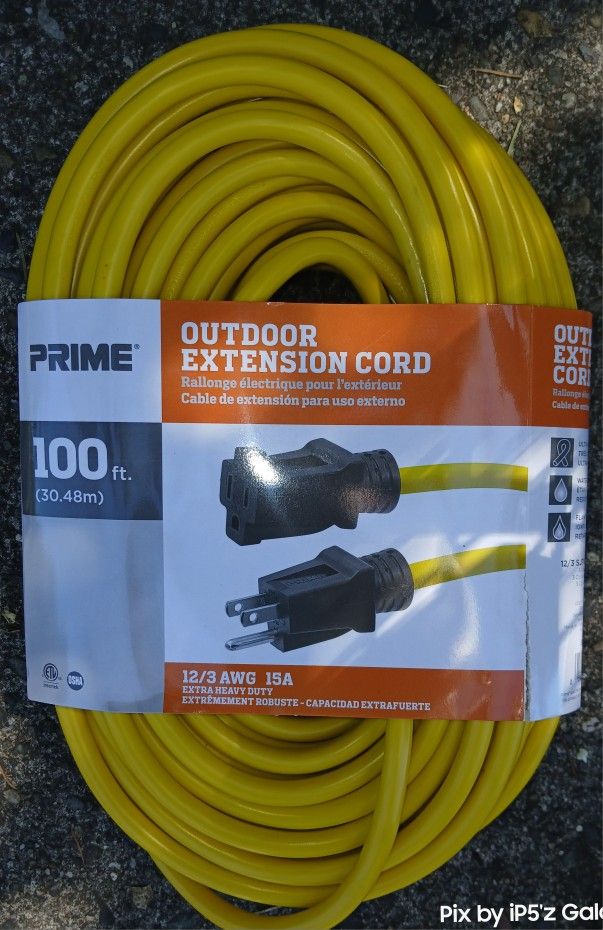 Prime 100 Ft.–12/3 SJTW Outdoor Extension Cord