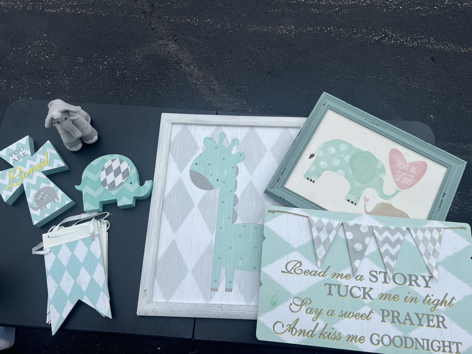 Teal & White Nursery Decor