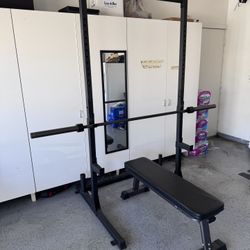 Entire Home Gym Set Up With Weights 