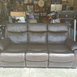 Leather Recliner Couch 