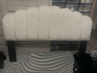 Ivory Tufted Velvet Headboard