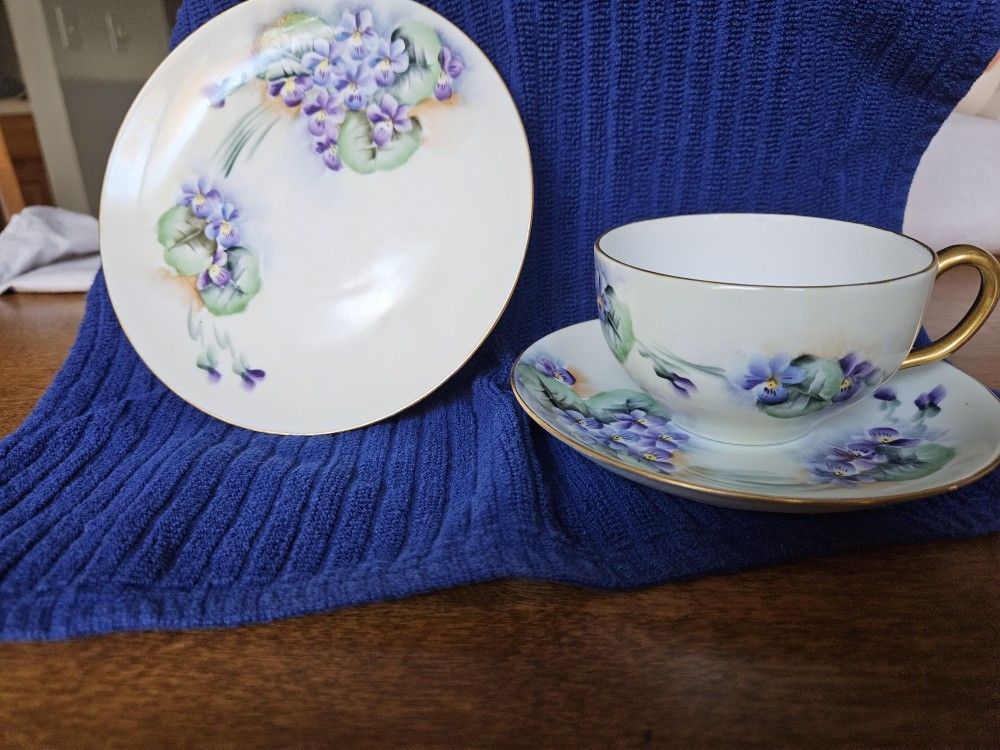 Noritake Cup & Saucer With Dessert Plate