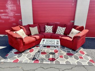 Ashley Furniture Red Sectional Sofa