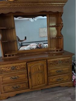 Solid wood dresser