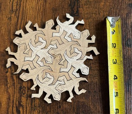 Twelve Piece Wooden Interlocking Lizards Puzzle $5 for All xox