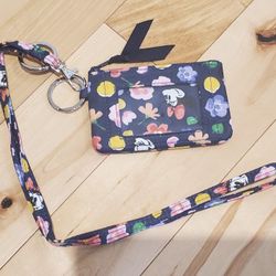 NEW Floral Minnie Mouse ID/Cardholder & Matching Lanyard 