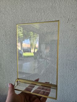 17pcs 4x6 Clear Gold Rim Acrylic Frames