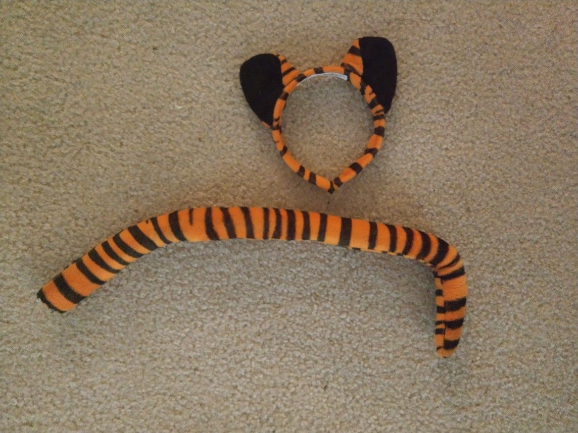 Tiger ears and tail Halloween costume