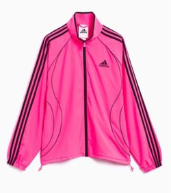 Adidas Teamgeist Adicolor Woven Track Top Unisex M Lucid Pink Black JX6598