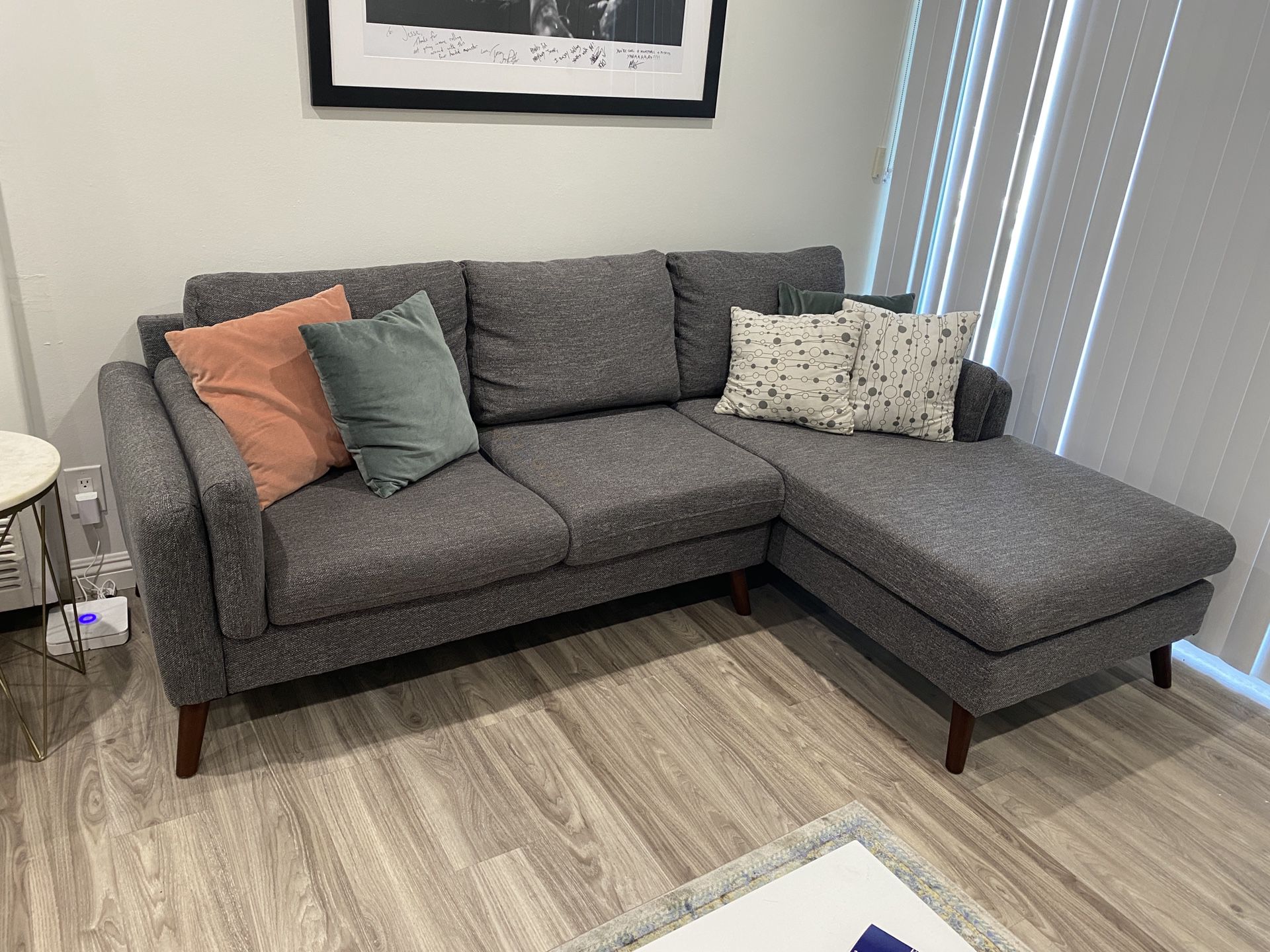 AllModern Gray Couch 93” Sectional Jordana
