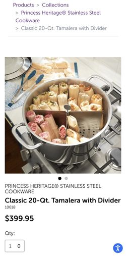 Princess House Classic 20-Qt. Tamalera with Divider
