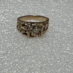 Vintage 1960’s Diamond Nugget Ring 10k Gold 