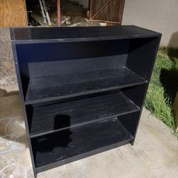 Bookcase (Solid wood) (Black)
