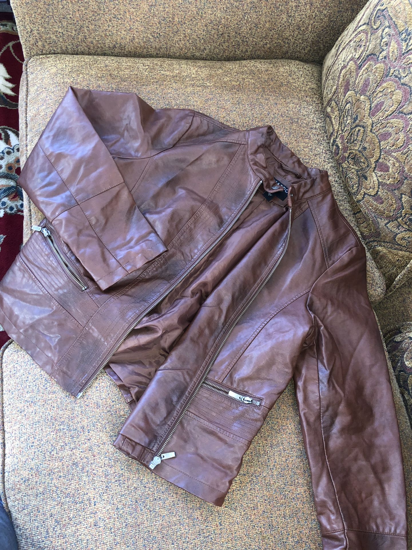 Leather jacket brown