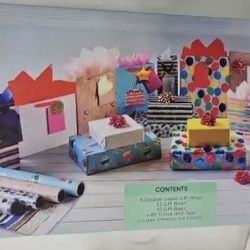 48 Piece Gift Wrap Kit with Gift Wraps, Bags, Bows, Tissues & Tags 1598468