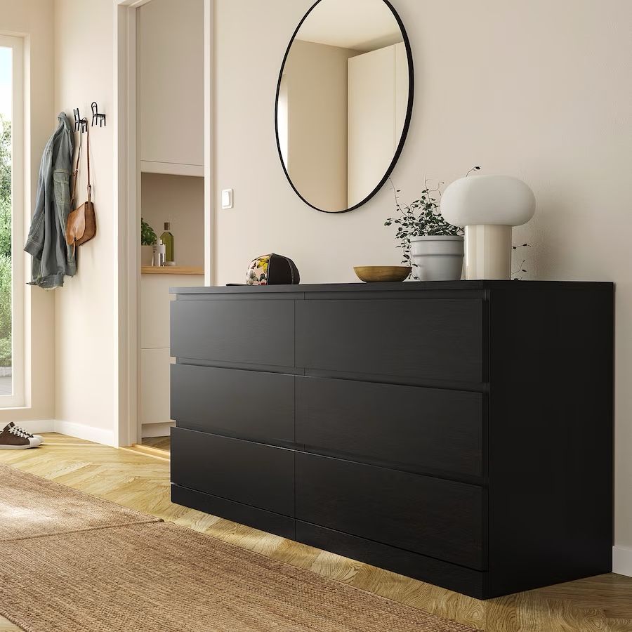 Ikea MALM 6Drawer Dresser (black) for Sale in Henderson, NV OfferUp