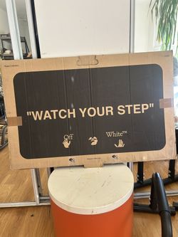 RARE OFF-WHITE™ “WATCH YOUR STEP” DOORMAT — DISCONTINUED DEADSTOCK
