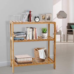 3 Tier Bamboo Storage Shelf Rack New