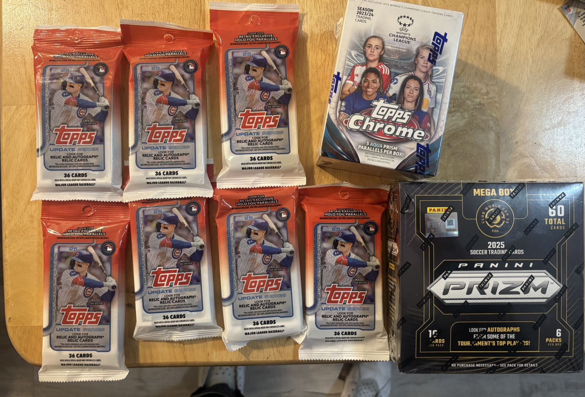 FOR Fabio 7 $10 Baseball Packs 2 Boxes Of Soccer