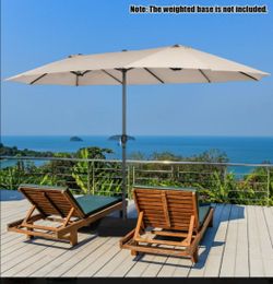Large Double-Sided Outdoor Patio Umbrella 15 ft. New in box.