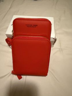 Forever Young Red Crossbody Phone Wallet Bag