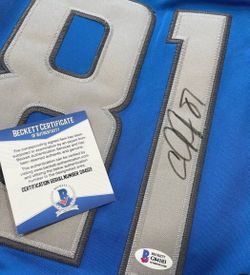 Calvin Johnson- Detroit Lions Nike Home signed jersey Beckett authenticated