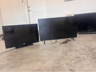 Smaller smart TV on left