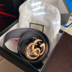 GUCCI PYTHON GG BELT SUPER CLEAN 
