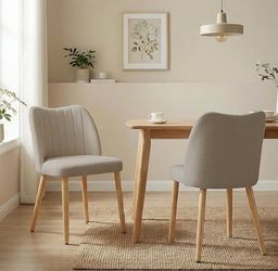 Wooden Dining Chairs Set of 2
