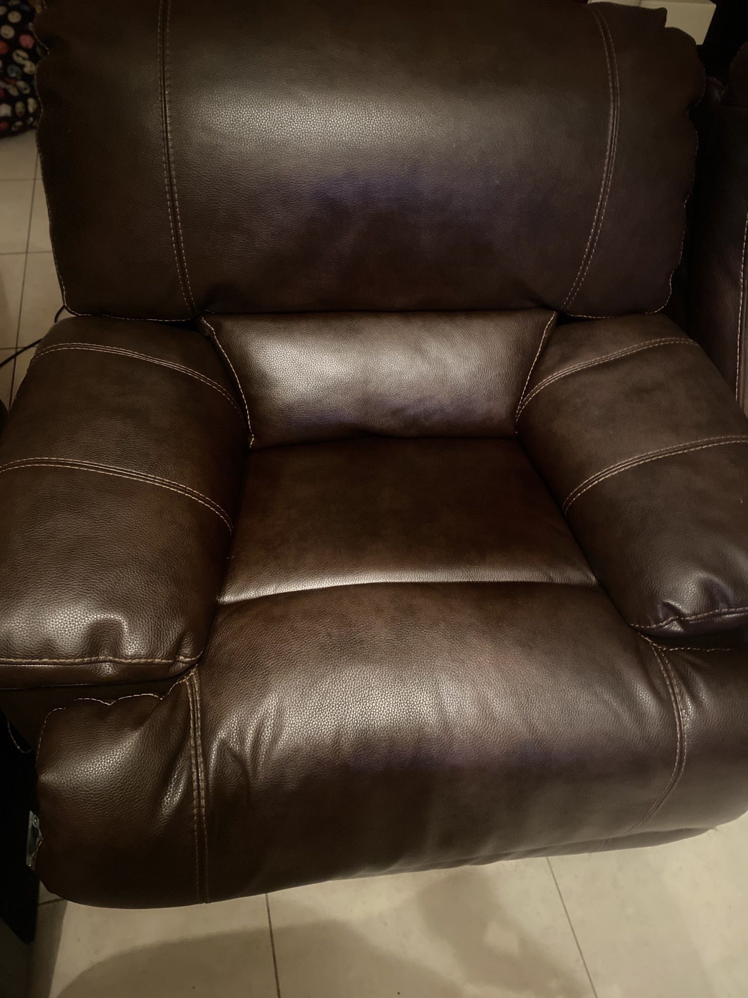 Oversized Leather Rocking Chair