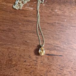 14 K Gold Chain And 14k Gold Pendent 