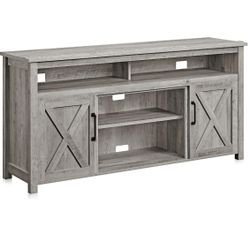 Modern Barn Door Wood TV Stand & Media Entertainment Center Console Table