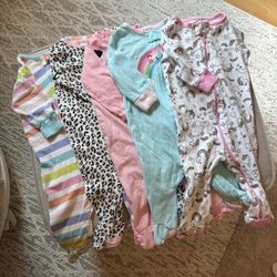 Five, 0-3 Month Pajamas 
