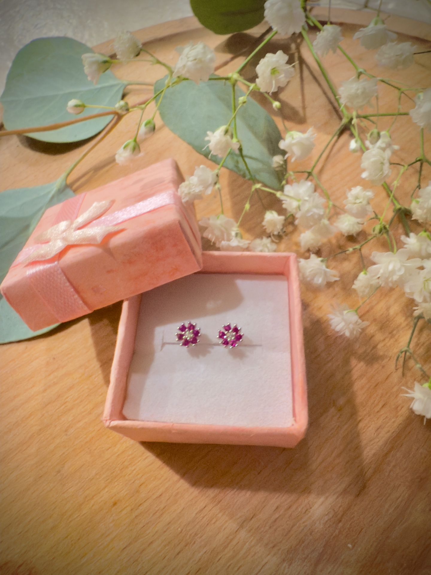 Stud Earrings Silver Sterling 925/ Broquel En Plata 925