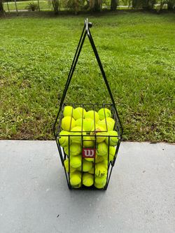 WILSON Tennis Hopper/Basket Full w/ 75 Tennis Balls