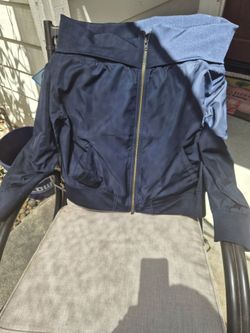 Womens navy blue zip-up  jacket