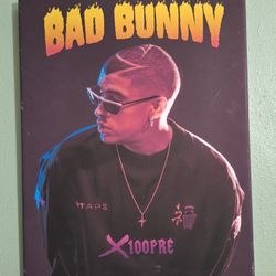 Bad Bunny Canvas Wall Art 16x20 Music Poster Latin Pop Hip Hop Decor
