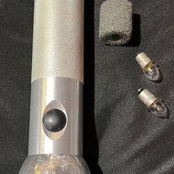 MAG-LITE Silver Flashlight USA Working D Batteries Custom LED (READ DESC)